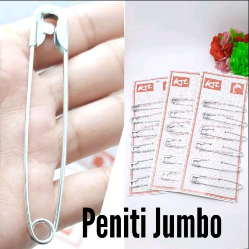 [6pcs] Peniti Jumbo Ukuran 8cm / Peniti Serbaguna Ukuran Besar / Jarum Kait Peniti Kasur