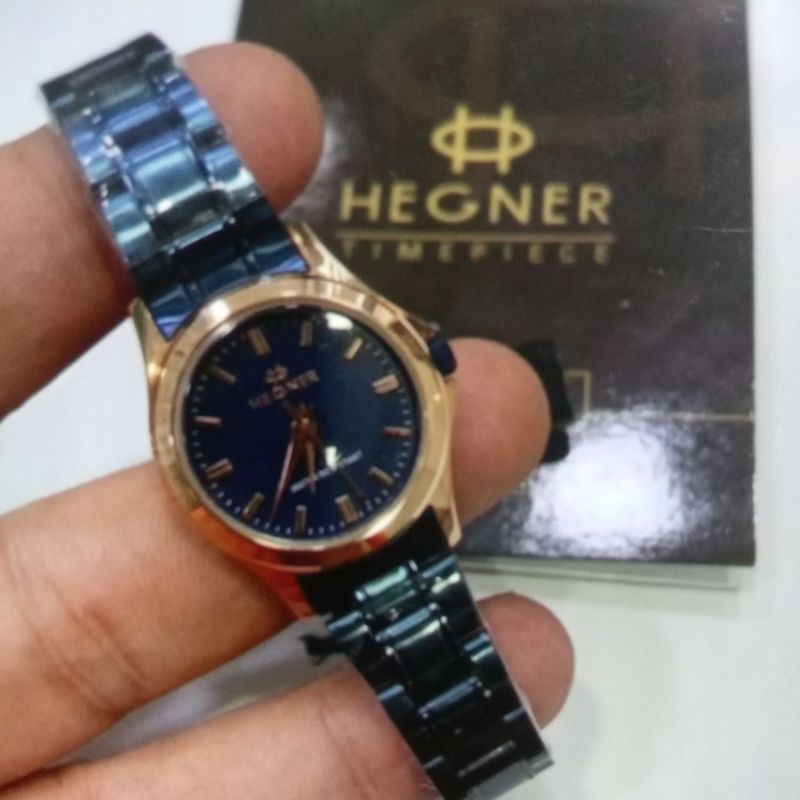 jam tangan wanita biru gold