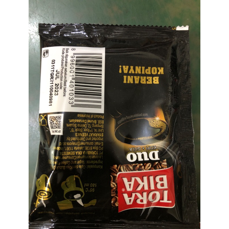 Tora Bika Duo Kopi Gula 1 Renteng isi 10 Sachet