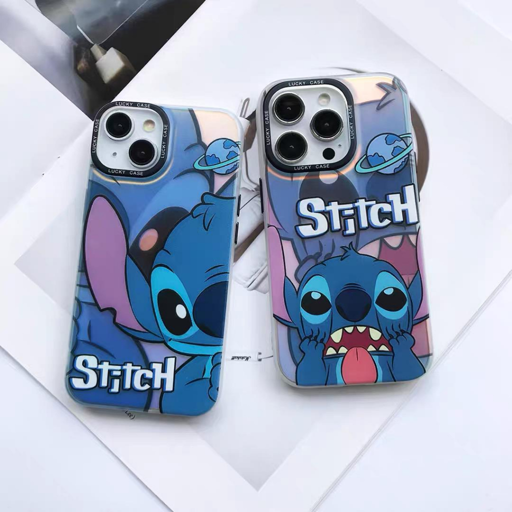 NEW CUTE CASE !!  HOLOGRAM STICH PLANET IP 14 PROMAX 14 PRO 14 13 PROMAX 13 PRO 13 12 PROMAX 12 PRO 12  11 SOFTCASE