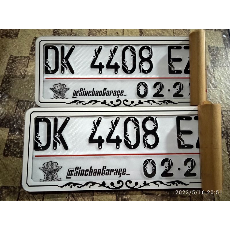 plat nomer mika font batik