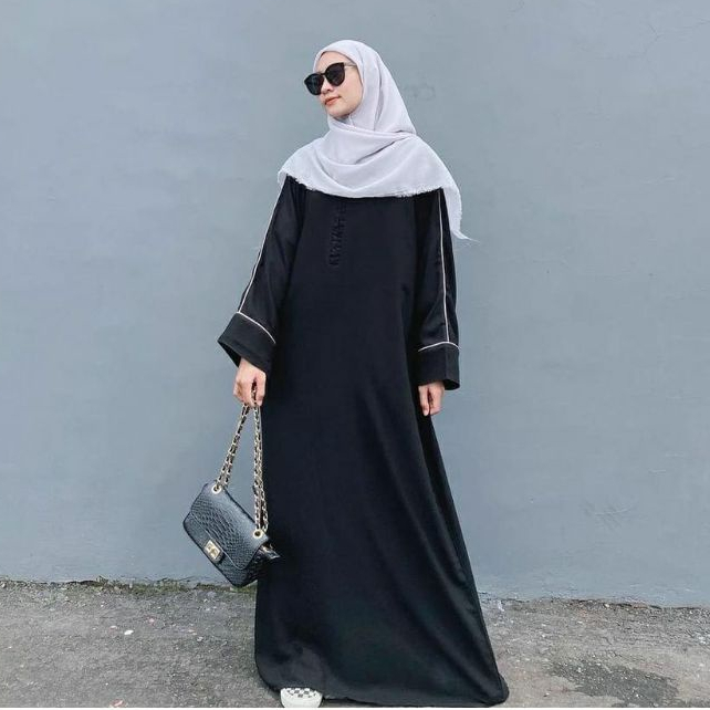 ABAYA MODIS META POLOS SIMPLE SYARI LIS PUTIH YORIS BY WAFDA CUTTING LOS BAJU MUSLIMAH META TURKEY SAUDI DUBAI CASUAL WANITA TERBARU LONG DRESS OOTD FASHION ECER GROSIR RESELLER DROPSHIP