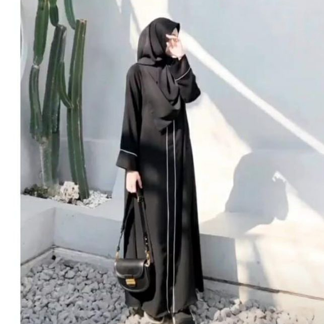 ABAYA MODIS META POLOS SIMPLE SYARI LIS PUTIH YORIS BY WAFDA CUTTING LOS BAJU MUSLIMAH META TURKEY SAUDI DUBAI CASUAL WANITA TERBARU LONG DRESS OOTD FASHION ECER GROSIR RESELLER DROPSHIP