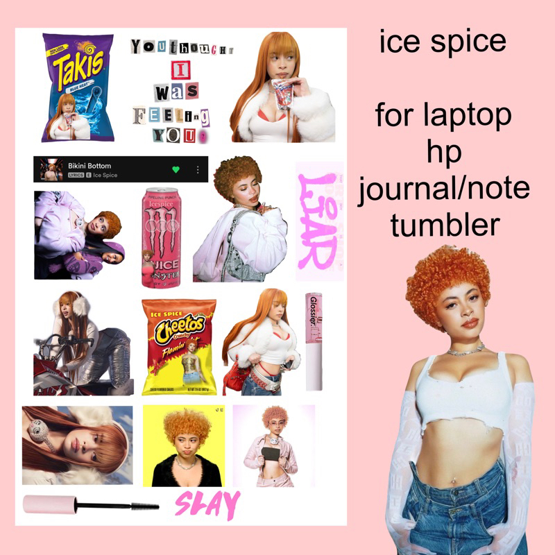 

ICE SPICE Waterproof stiker Untuk laptop hp tumblr notebook journal