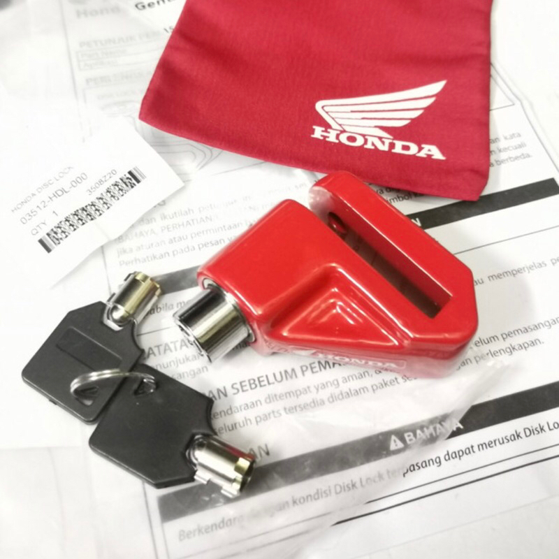 Kunci Cakram Motor | Gembok Cakram Motor | Original Honda