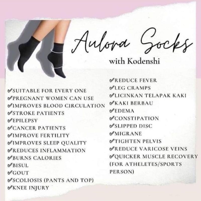 Aulora Socks Women Kaos kaki kesehatan wanita