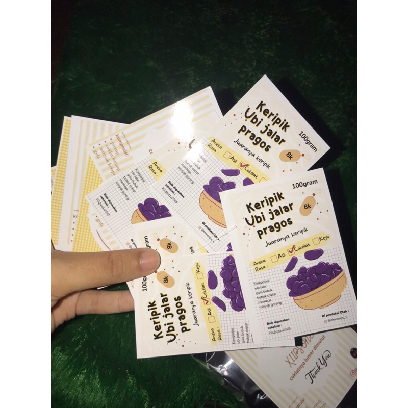 

sticker produk jualan / sticker custom tempel
