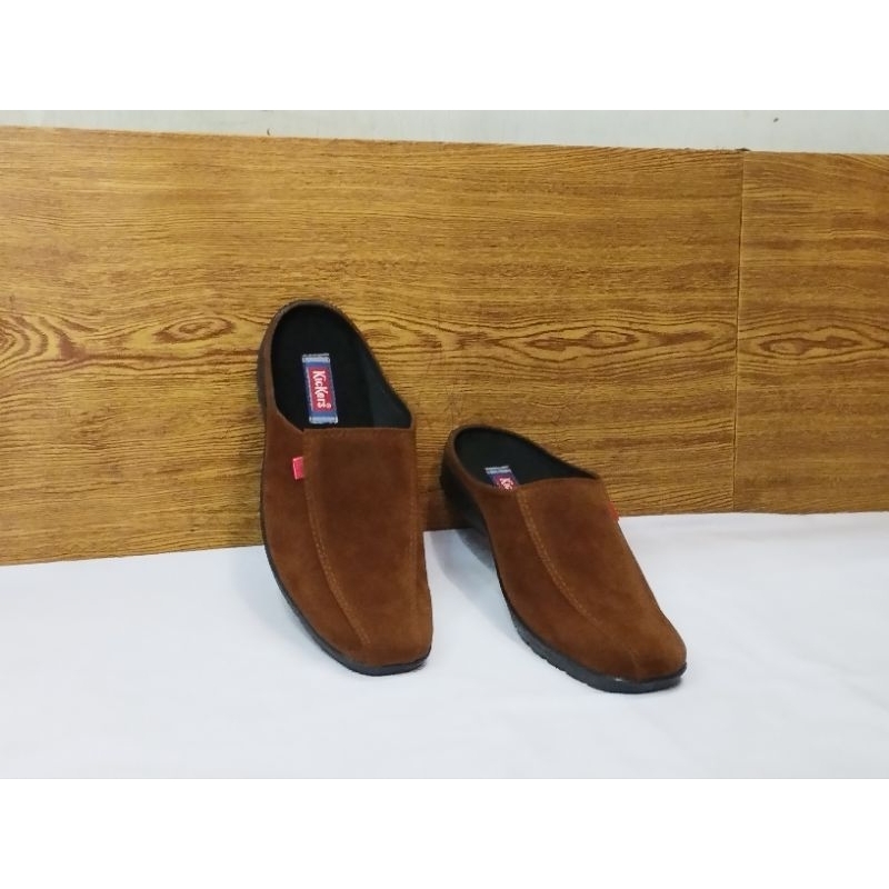 Sepatu Sandal Pria Slip On Flat Casual Formal Santai Kerja Kantor Elegan dan Trendy