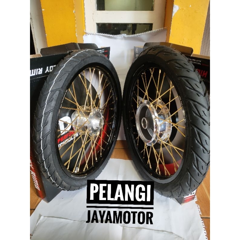 Paketan pelek Velg Vixion   Rx king Mx old - Velg Set tromol jari ban Gratis Stell jari jari Ukuran 