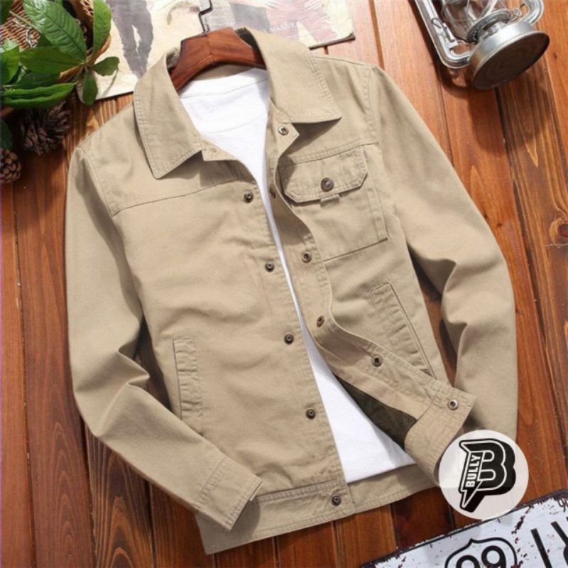 Bully Inside Jaket Bomber Army Line