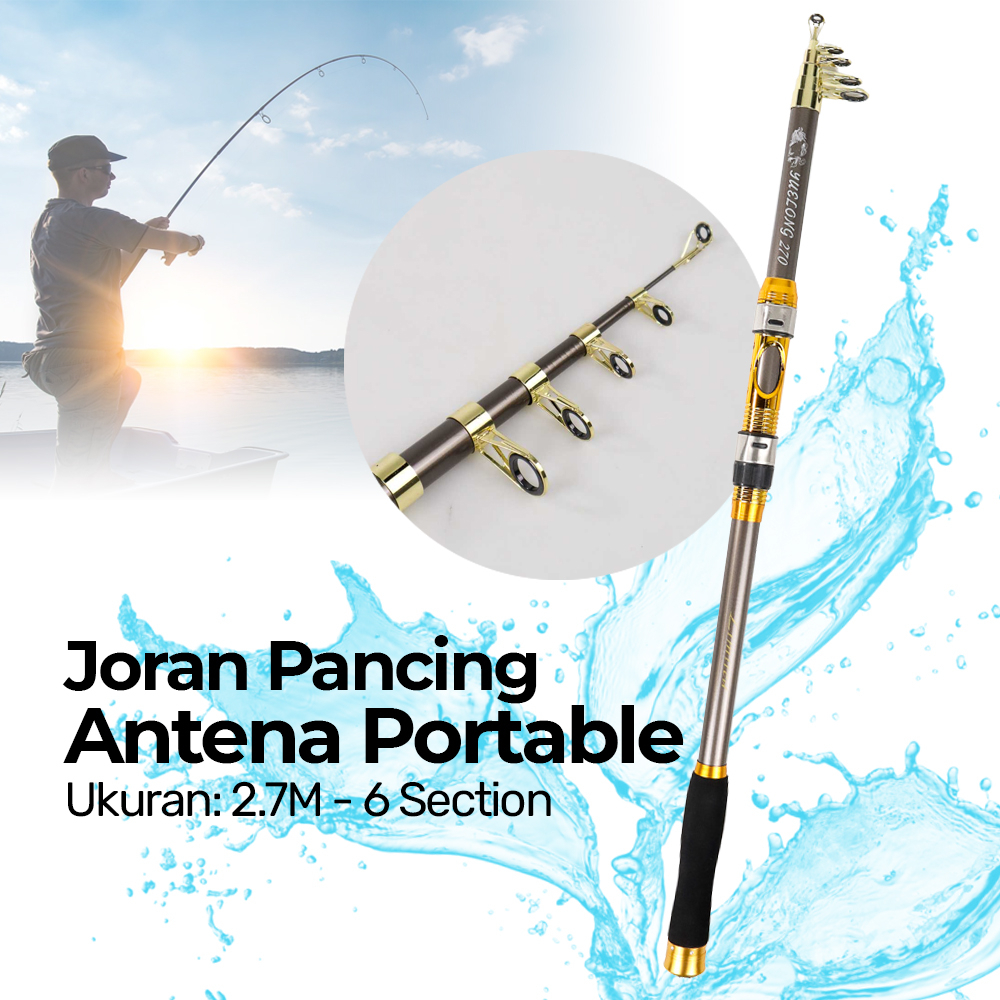 Yuelong Joran Pancing Antena Portable Carbon Fiber Rod