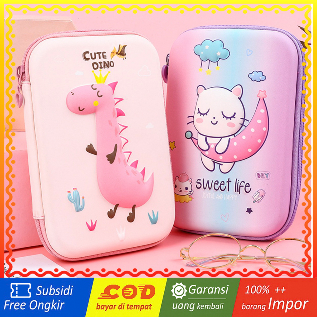 TXS19 Tempat Pensil EVA Jumbo Size Pen Pulpen Sekolah DELUXE School Pencil Bag Box TKM