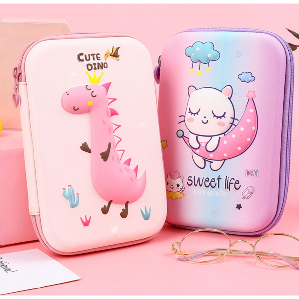 TXS19 Tempat Pensil EVA Jumbo Size Pen Pulpen Sekolah DELUXE School Pencil Bag Box TKM