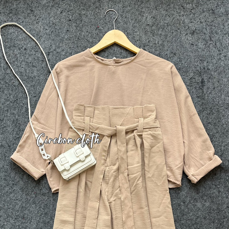ONE SET AMELIA - Cirebon Cloth | SET CRINKLE AIRFLOW | ONE SET WANITA MURAH