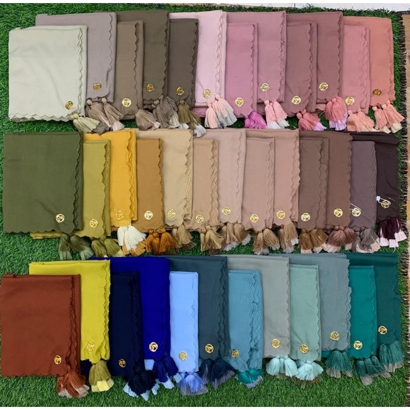 SERIES VOAL ULTRAFINE .POLOS TASEL SEGI EMPAT BY BUNGATTA KERUDUNG ORI