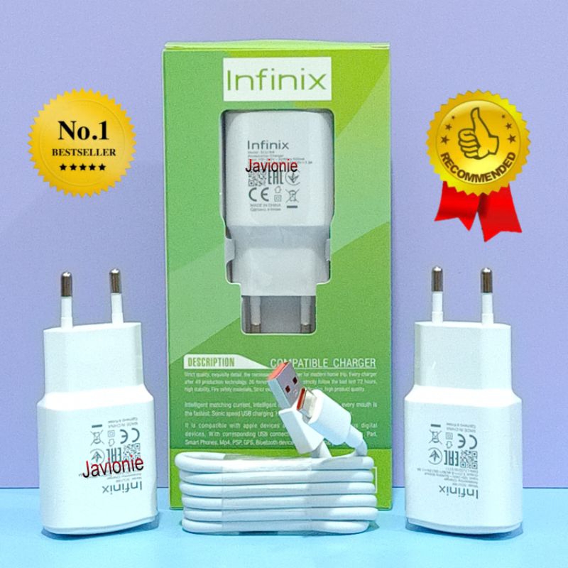 Charger Casan INFINIX HOT 11 11S 12 20 30 30i NOTE 8 10 ZERO X NEO PLAY PRO 18W Original TYPE C Fast Charging