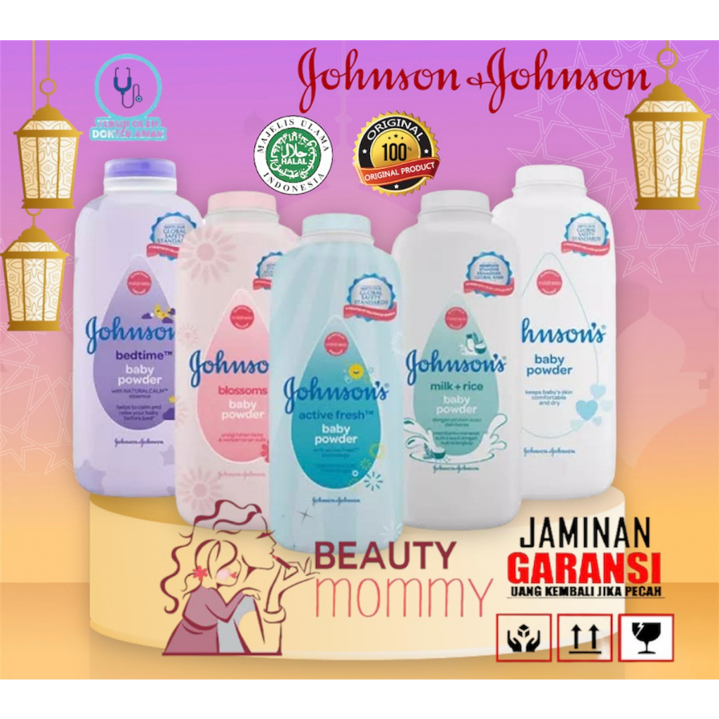 Johnson's Baby powder bedak tabur bayi johnsons blossom, bedtime, milk rice active fresh Jhonson