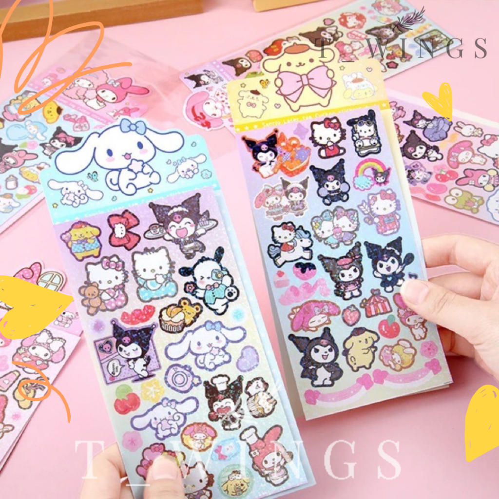 

[ TWE_05 ] STIKER SANRIO HOLOGRAM / STIKER SANRIO GLOWING SHINNING / STIKER SANRIO TERBARU