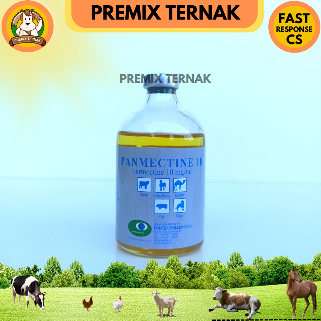 PANMECTINE injeksi 100 ml - Obat gudik scabies gatal sapi kambing domba kelinci kucing