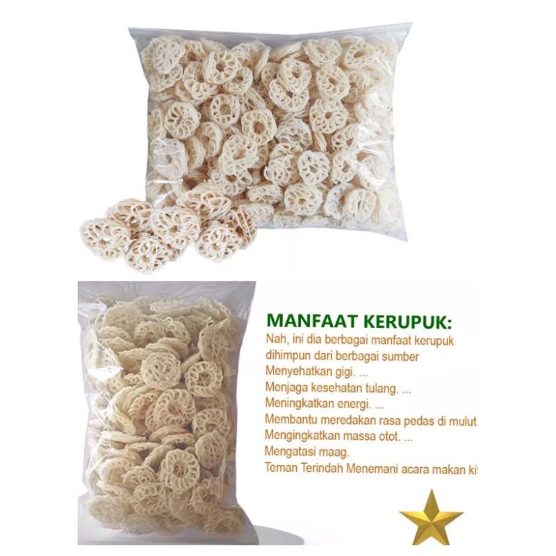 KERUPUK SEBLAK / MAWAR PUTIH  VIRAL 500 GRAM  (MENTAH)