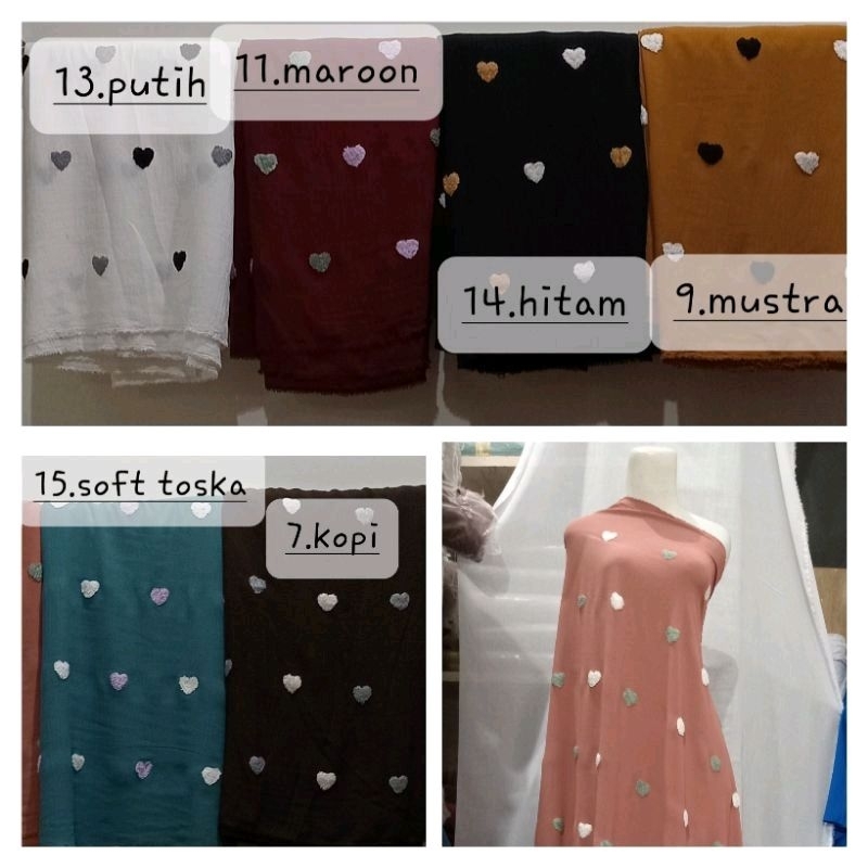 Kain crinkle motif (harga per setengah meter)