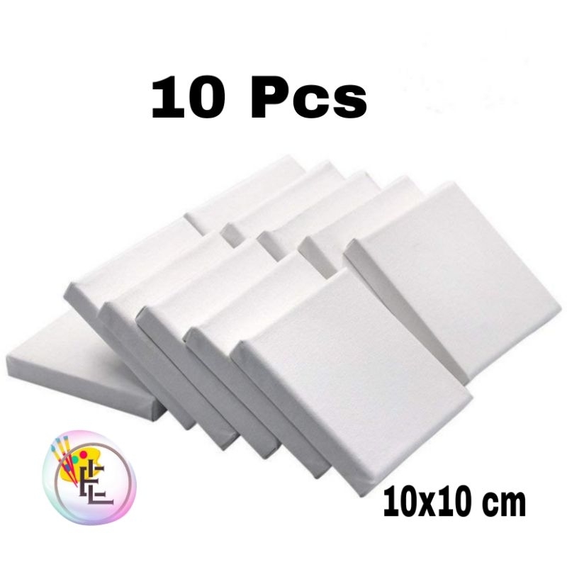 

kanvas lukis putih polos 10pcs ukuran 10x10cm siap pakai
