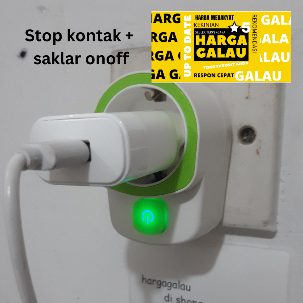 Stop kontak + saklar onoff + led indikator sudah SNI | sambungan lubang listrik arde dengan switch power