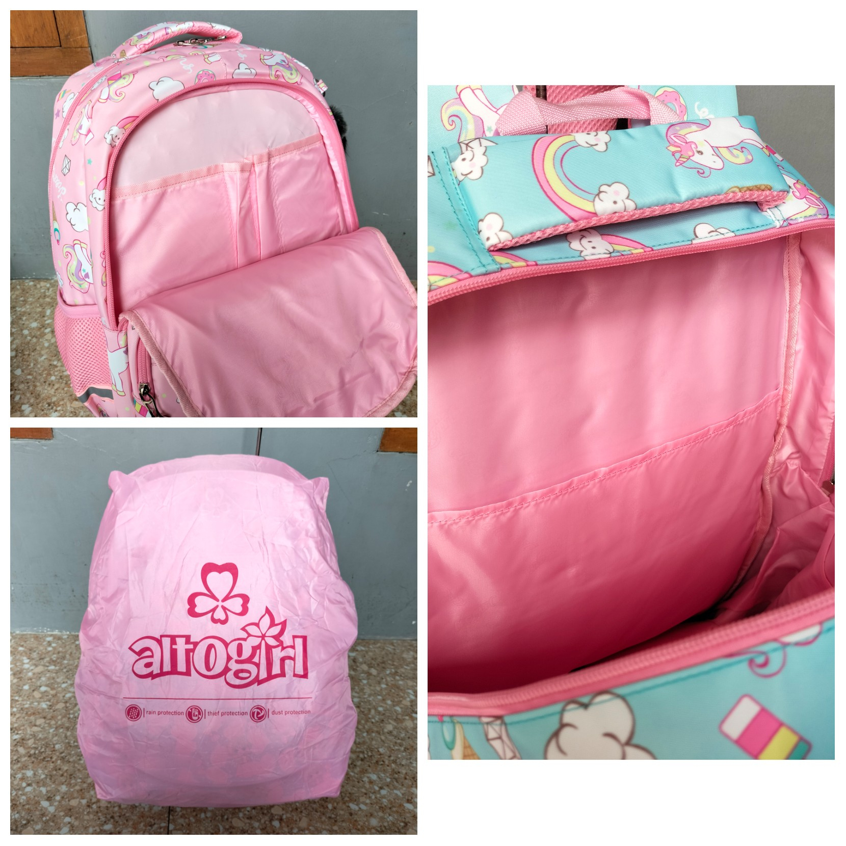 Tas Ransel Backpack Sekolah Anak Perempuan Alto Girl Original Unicorn Dreams