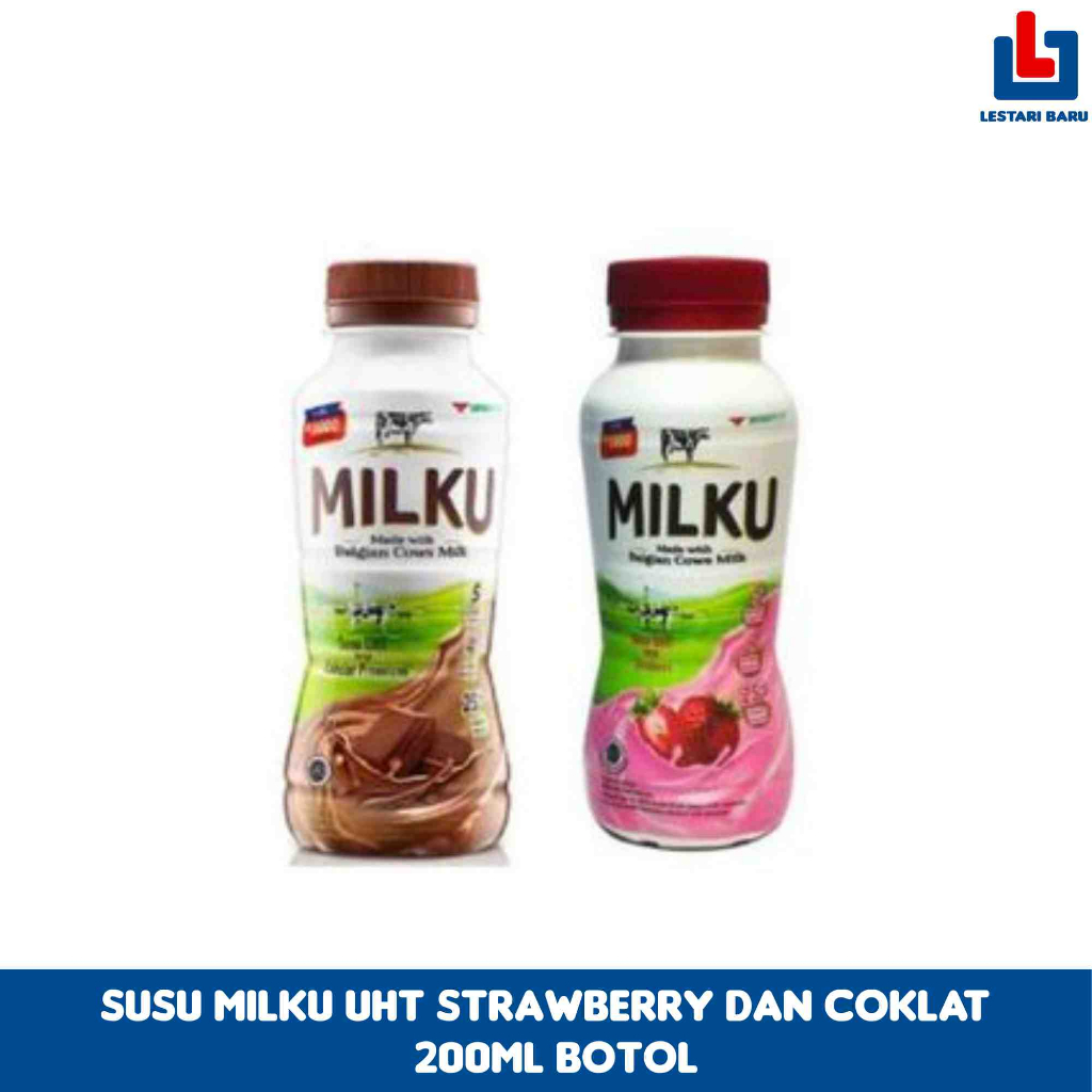 

Susu Milku UHT Stawberry dan Coklat 200ml Botol