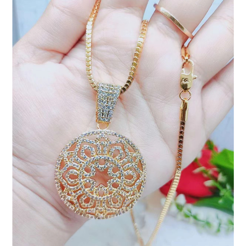 Kalung Xuping Permata Lapis Emas Perhiasan Fashion R128