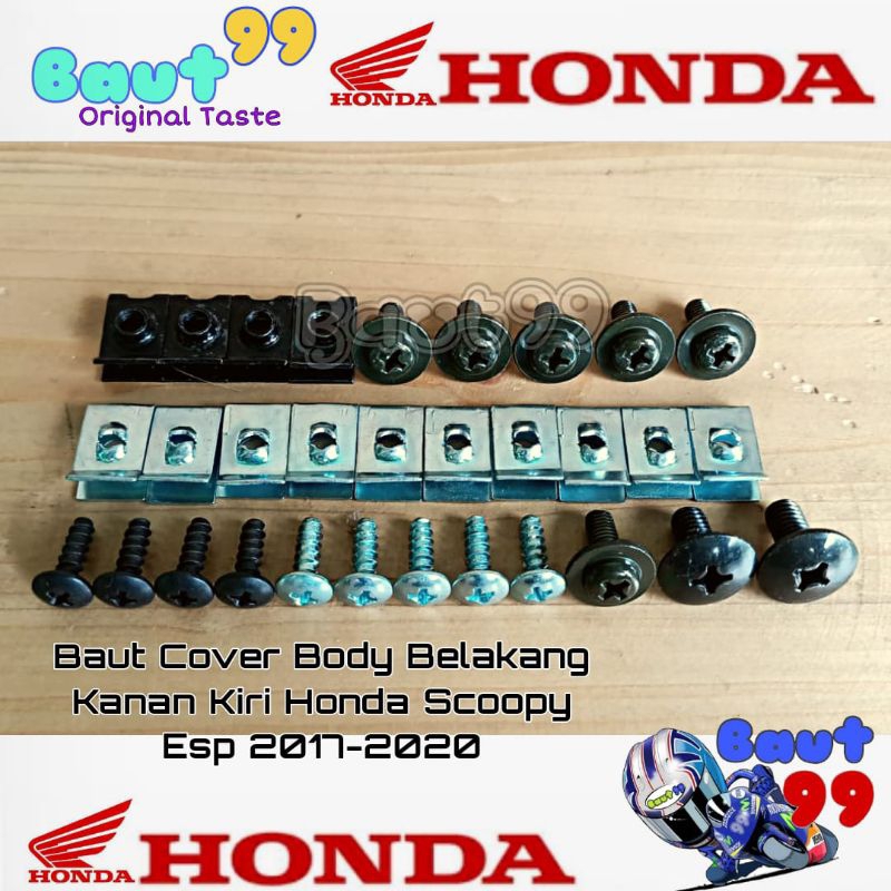 Baut set Cover body belakang kanan kiri Honda Scoopy Esp 2017-2020