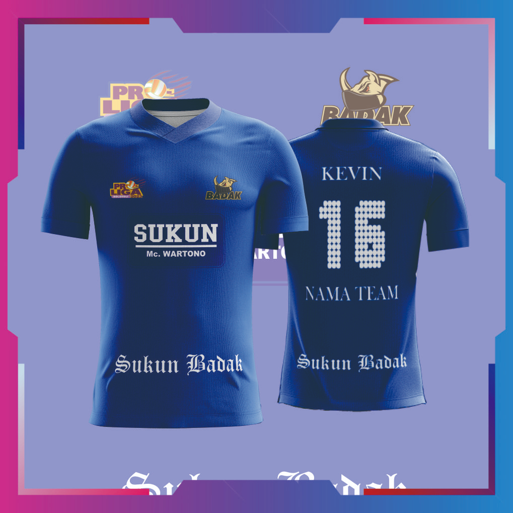 JERSEY PROLIGA Kudus Sukun Badak CUSTOM (FREE DESAIN) VOLLY, FUTSAL, BASKET, PANAHAN, ESPORT, FULL P