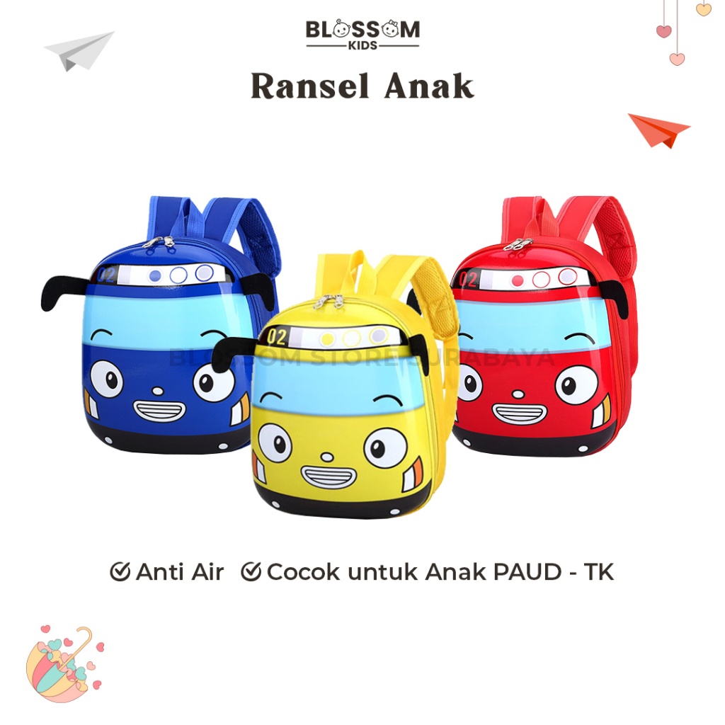 Tas Ransel Anak Bus Tayo Tas Anak PAUD TK SD - Blossom Kids