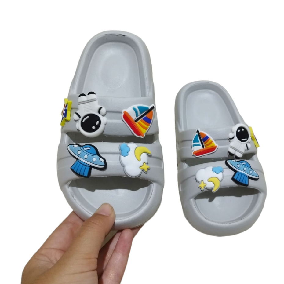 [Tokobig] Sandal Slop Sandal Oricon 245 Anak Laki-Laki Sandal Anak Ukuran 24-35 TOP PRODUK - live pagi siang malam