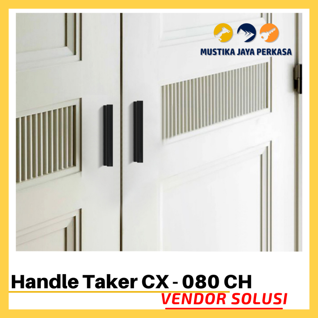 Handle Lemari Minimalis TA 09 CX080  CH Silver Hitam Gold Tarikan Laci Alumunium Besi