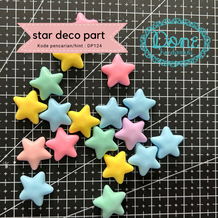 done handymade deco part bintang star deco part aksesoris tempel dp124