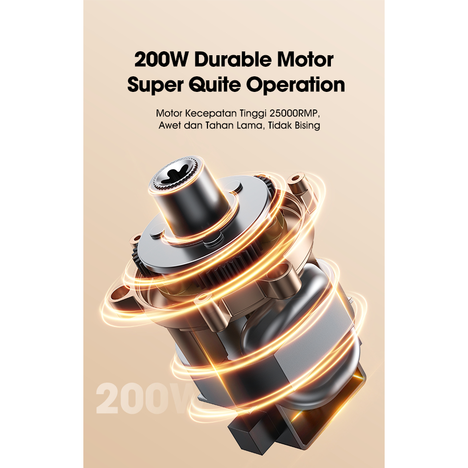 SAMONO Chopper Magic Duck Penghalus Makanan Hemat Daya 200 Watt 6 Mata Pisau Garansi Resmi 1 Tahun SW-C200