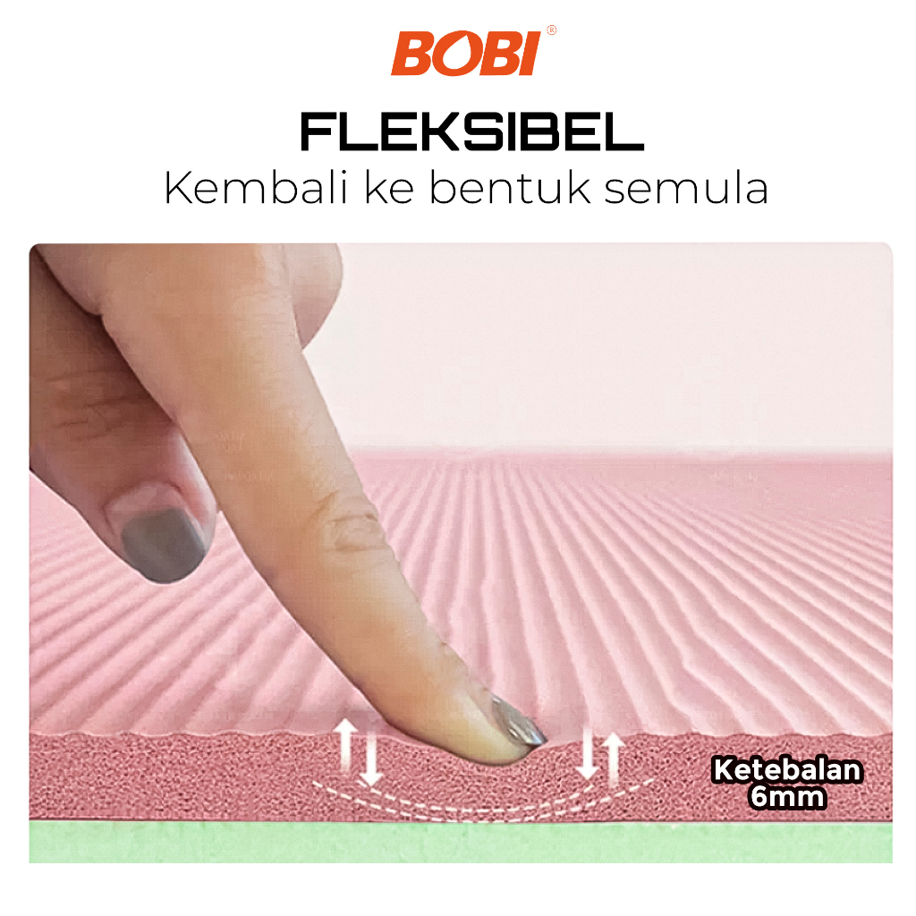 Yoga Mat Bobi / Matras Friendly Yoga Mat Anti Slip Tebal Premium / Matras Olahraga Sport &amp; Pilates Mat