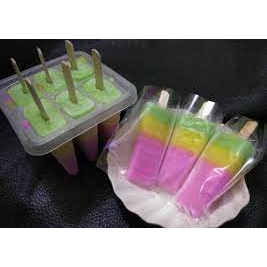 Cetakan Es Lilin Cetakan Eskrim Stik Lolipop Jelly Agar 6 Lubang Cetakan Es Gabus Plastik Food Grade