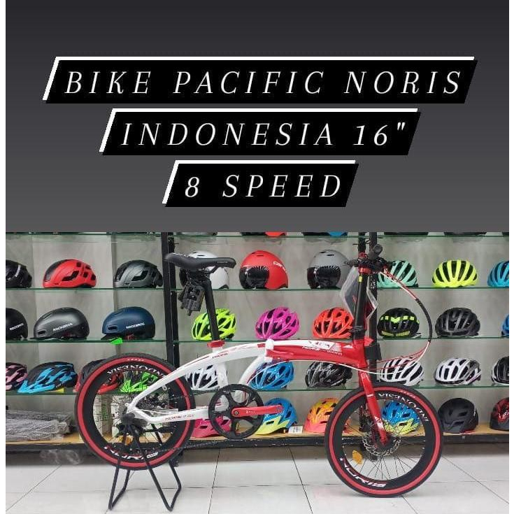 Sepeda Lipat Pasific Noris Indonesia 16 20 Inch Alloy 8 Speed