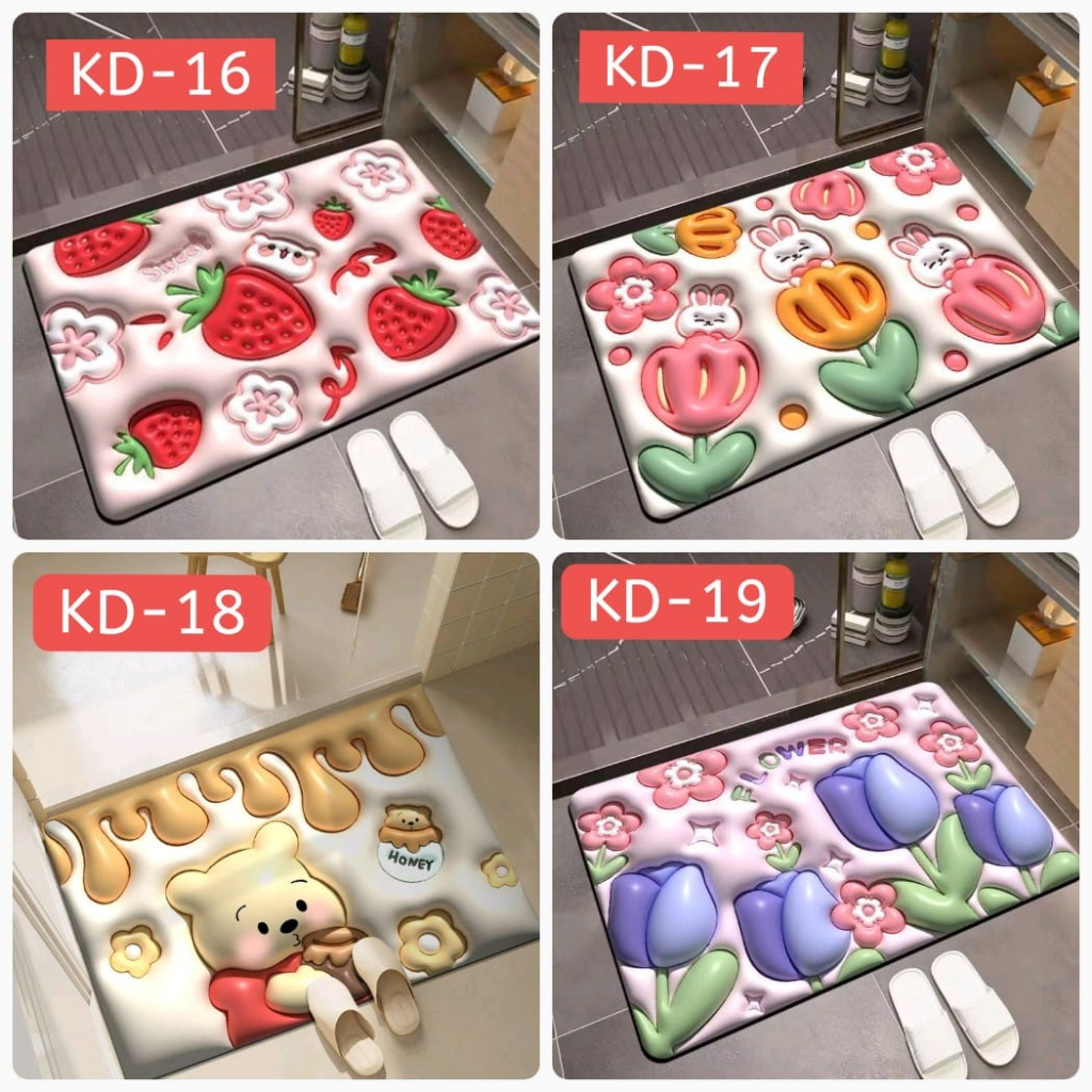 (KD) Keset kaki 3D 40 * 60 cm Diatomite