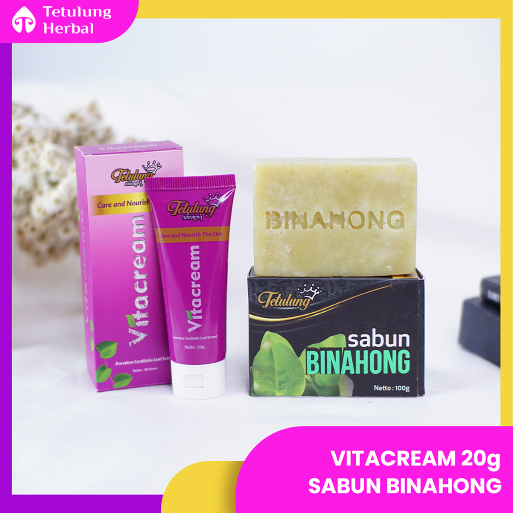 Paket Hemat Salep Gatal Selangkangan Menahun Vitacream &amp; Sabun Binahong Sudah BPOM