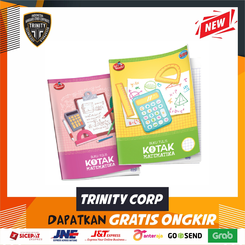 

Buku Matematika Kotak Kotak Merk Random Per Pcs