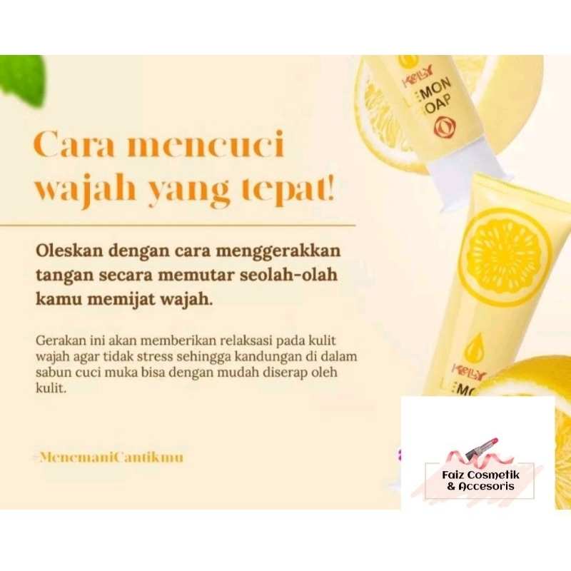 Kelly Lemon Soap 75gr (Besar)/Sabun Cuci Muka Kelly - Face Soap