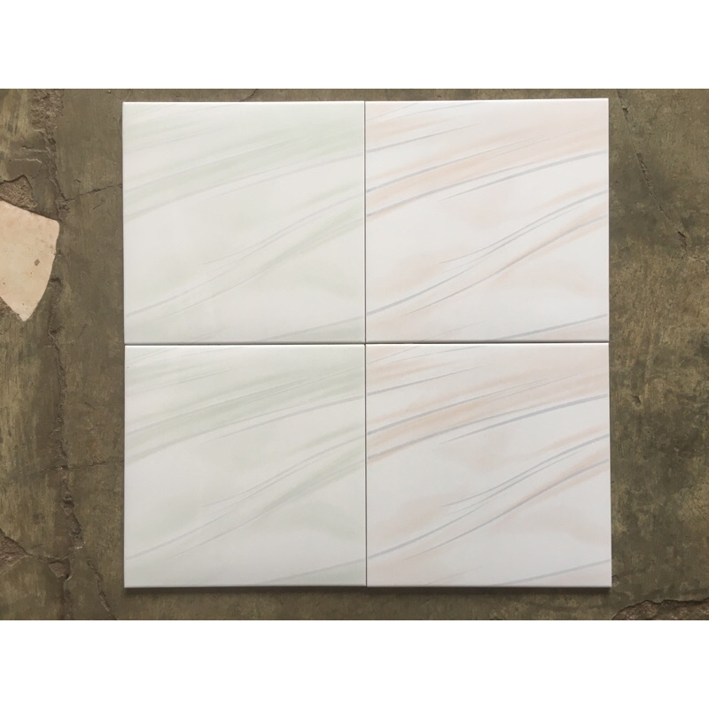 keramik 30x30 kilap glossy ikad hijau cream marmer