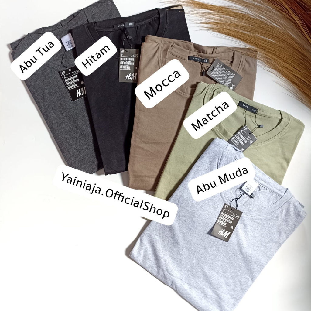 Kaos Polos Lengan Pendek Basic O-Neck Premium