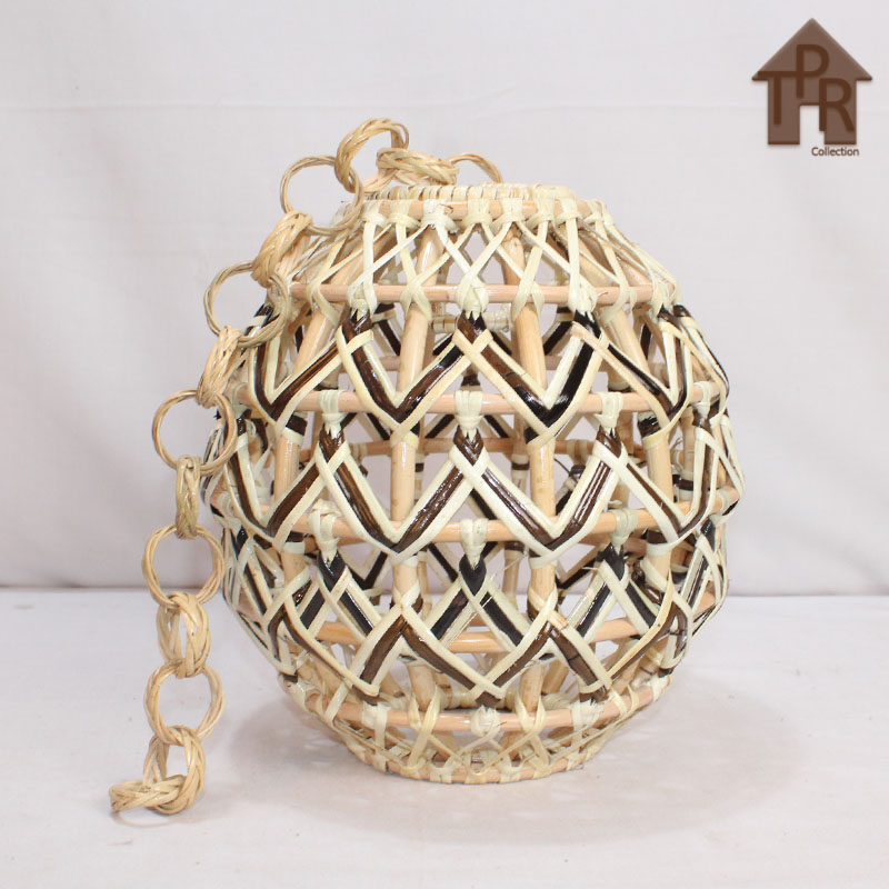 Rotan | Kap Lampu / Lampion / Lampu Gantung / Laba Oval  - D28T30