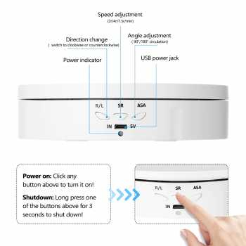 Alas Putar Fotografi Mirror Rotating 360 Turntable 20cm / Stand Display Meja Tatakan Figure Rotating Display Alas Tempat Fotografi Foto Video Produk Putar Stand Product Foto Rotate Muter Rotasi Barang / Meja Putar Otomatis Aksesoris Stand Foto Putar Murah