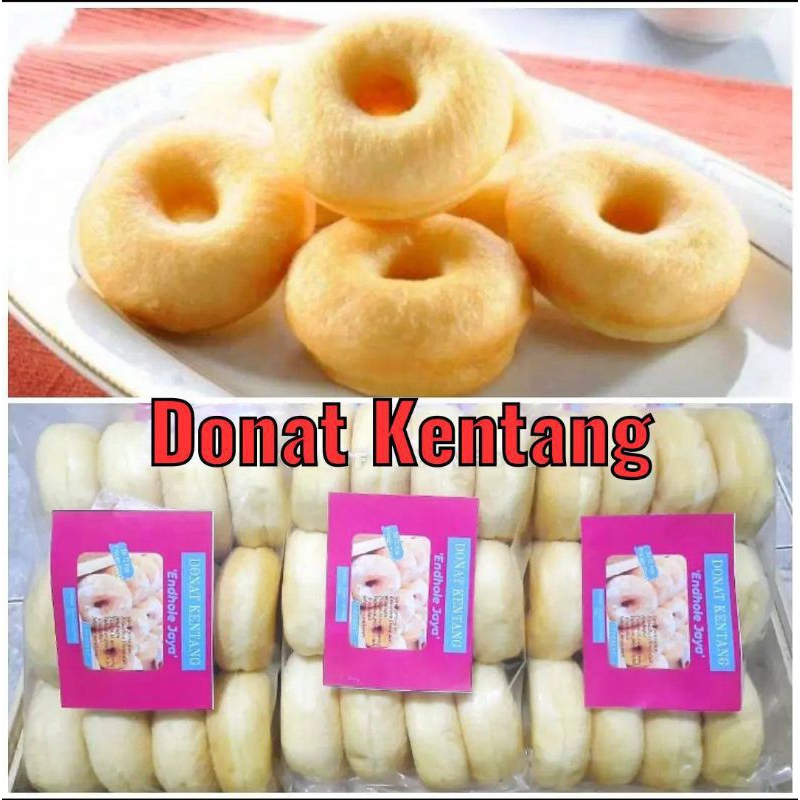 

Fresh Donat kentang endhole jaya isi 12 plus gula halus