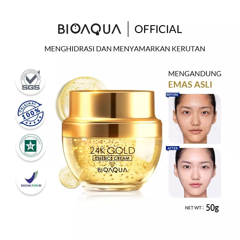 BIOAQUA 24K Gold Skin Care Essence Cream 50G